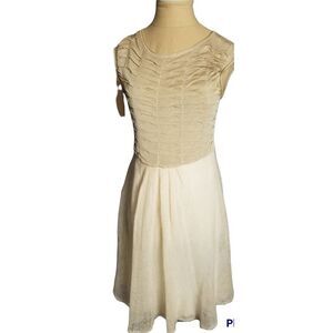 IISLI Evening Dress Mohair Blend. Gold. Size Small.